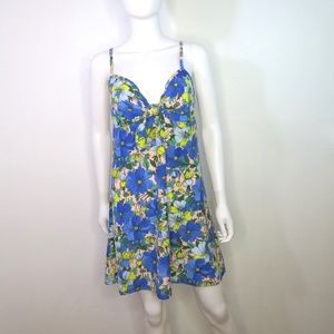 Topshop Floral Knot Front Dress